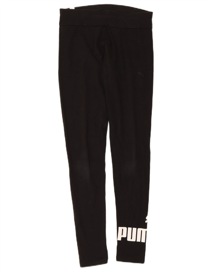 Puma Grafiske Leggings til kvinder UK 12 Medium Sort Bomuld