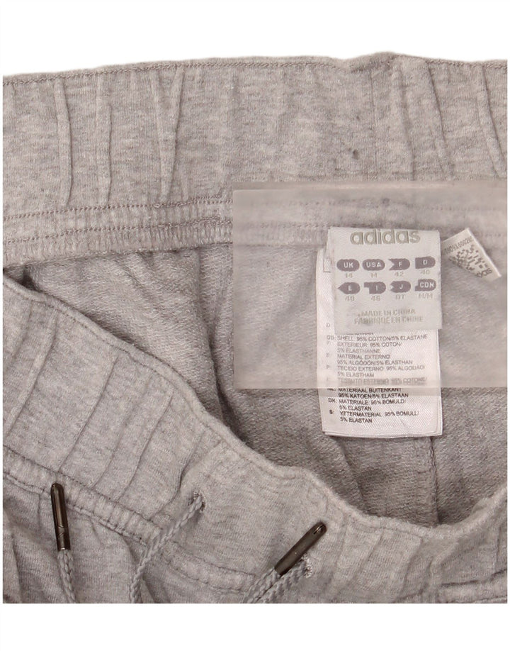 Adidas Womens Tracksuit Trousers UK 14 Large  Grey Cotton