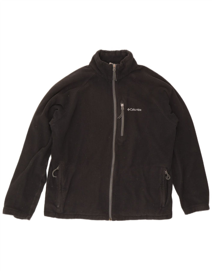 Columbia Mens Fleece Jacket UK 40 Large Black Polyester