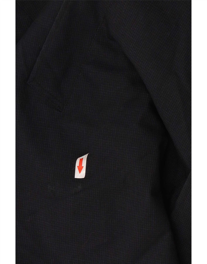 Cappotto da uomo Marks & Spencer UK 38 medio poliestere pied de poule blu navy