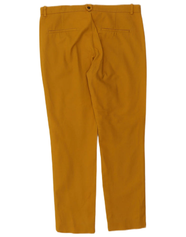 Zara Pantalón chino ajustado para mujer EU 38 Small W28 L26 Algodón amarillo