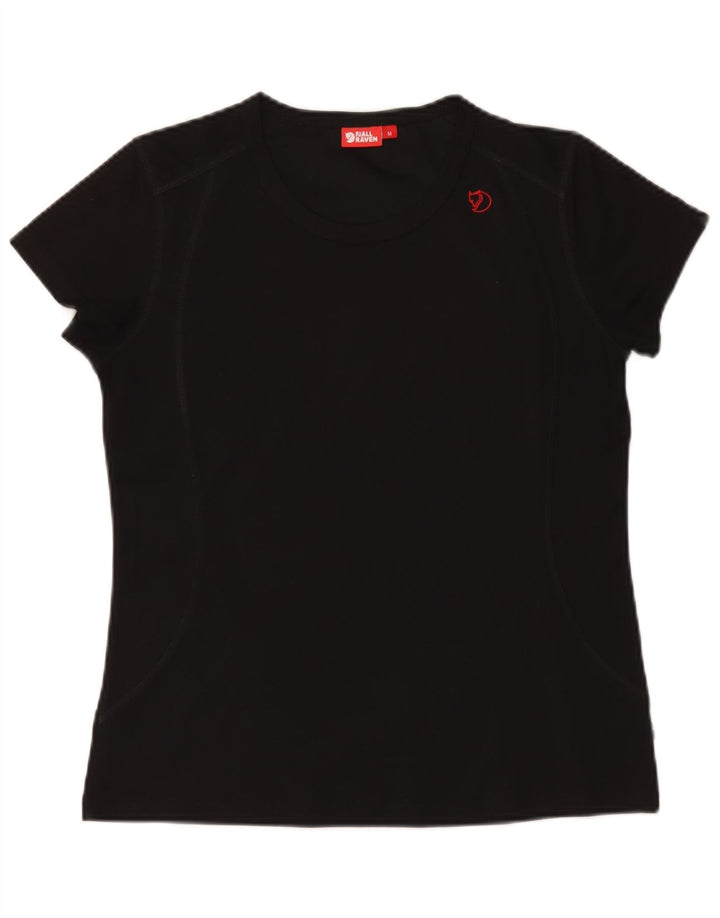 Fjall Raven Womens T-Shirt Top UK 14 Medium Black Polyester