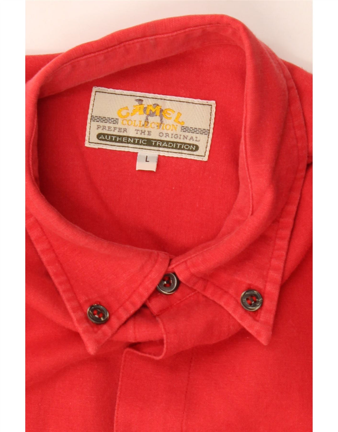 CAMEL Mens Shirt Large Red Vintage Camel and Second-Hand Camel from Messina Hembry 