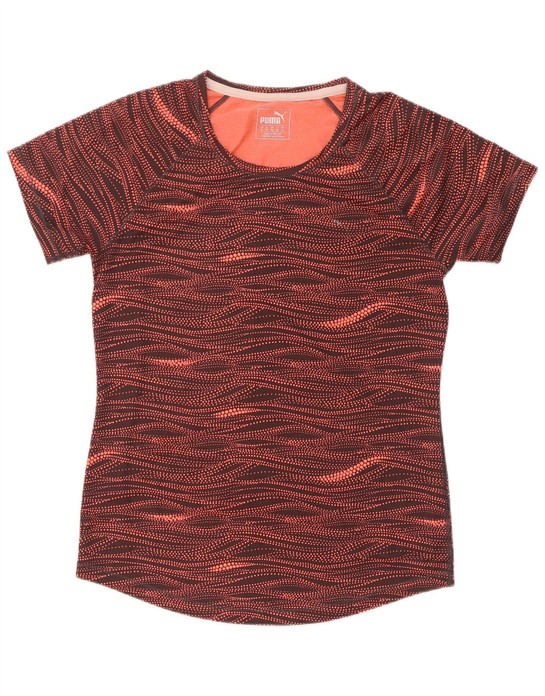 Puma Womens Abstract Pattern T-Shirt Top UK 12 Medium Multicoloured