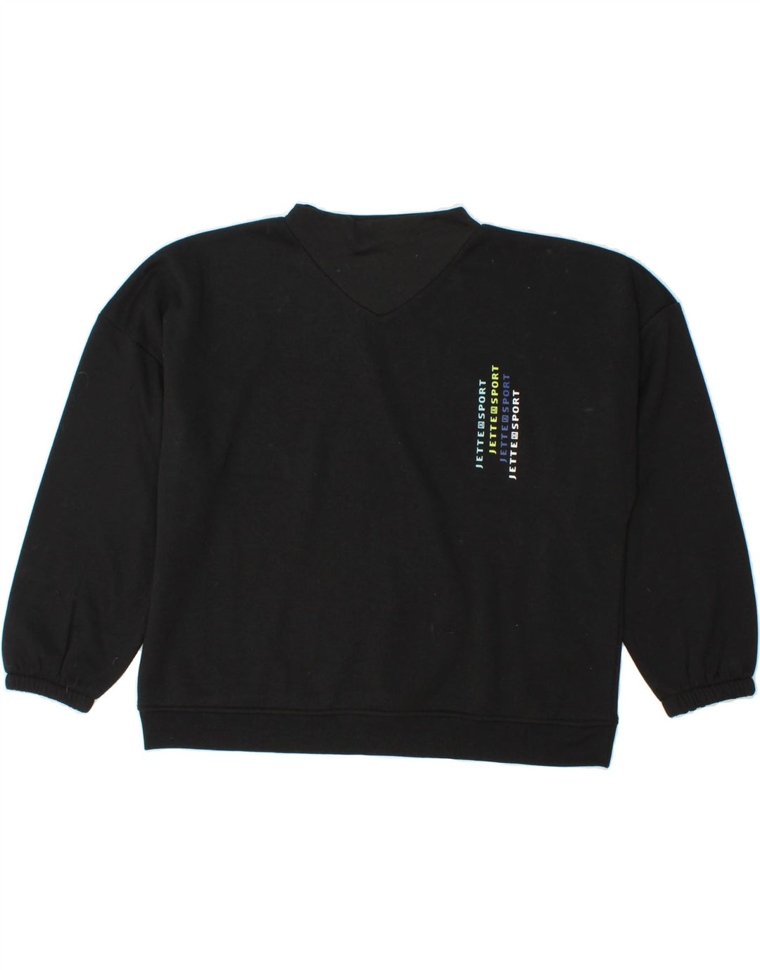 CRIVIT Womens Oversized Graphic Sweatshirt Jumper UK 16/18 Large Black Vintage Crivit and Second-Hand Crivit from Messina Hembry 