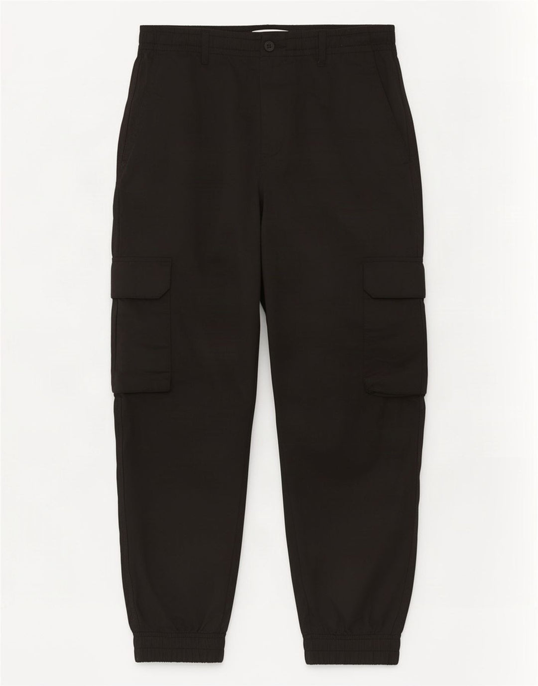 Zara Mens Crop Joggers Cargo Trousers Medium W31 L25 Black Polyester