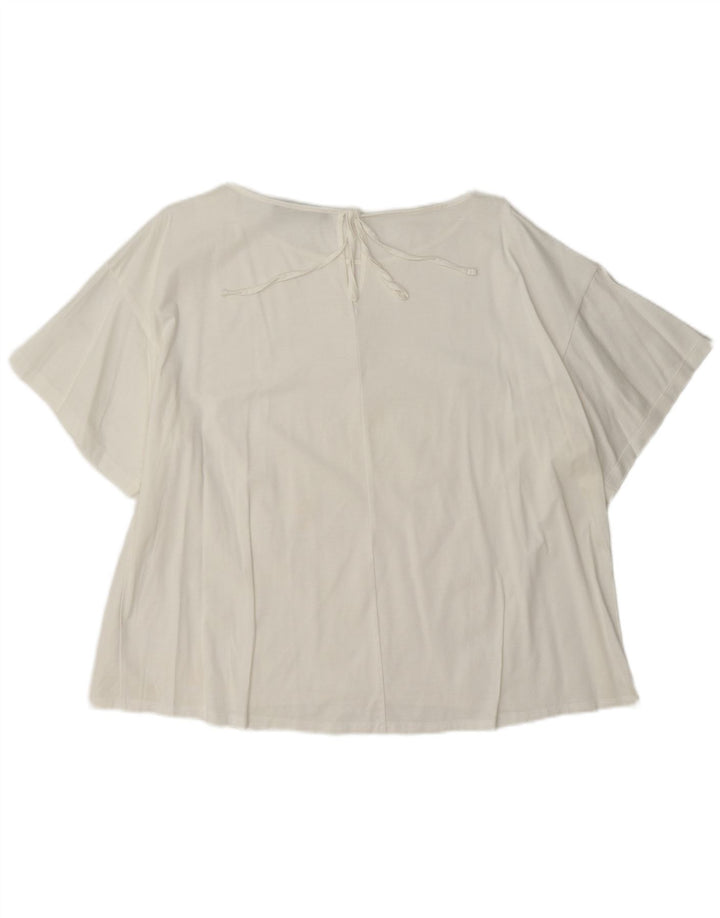 Max Mara Dame Weekend Bluse Top UK 18 XL Hvid