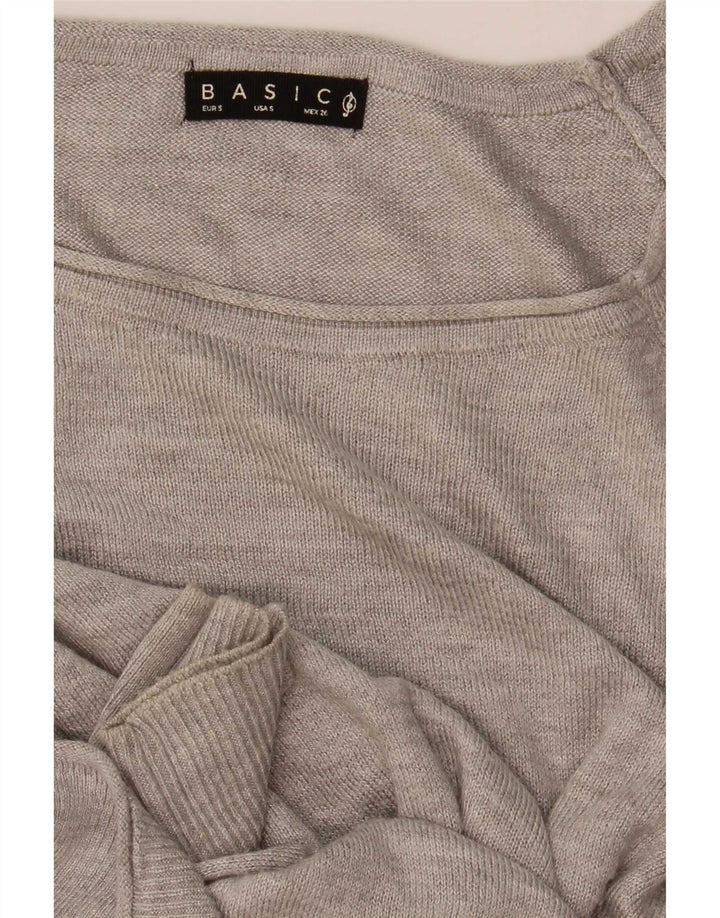 Stradivarius Womens Loose Fit Blouse Top UK 10 Small Grey