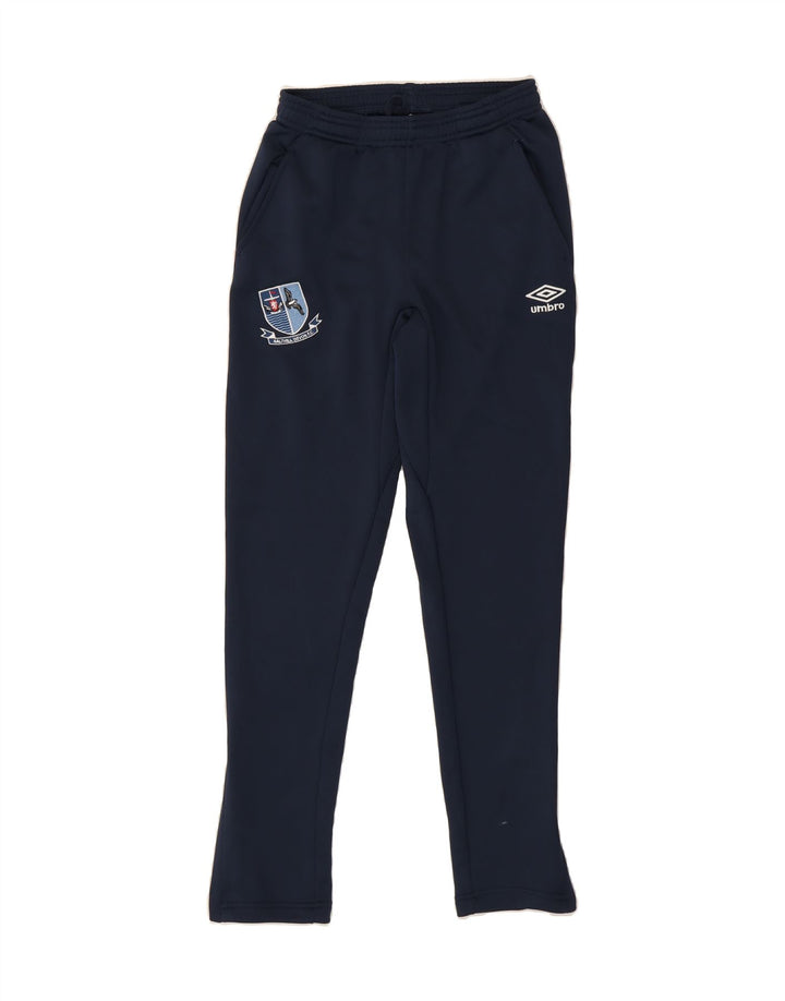 UMBRO Boys Tracksuit Trousers 13-14 Years XL Navy Blue Polyester Vintage Umbro and Second-Hand Umbro from Messina Hembry 