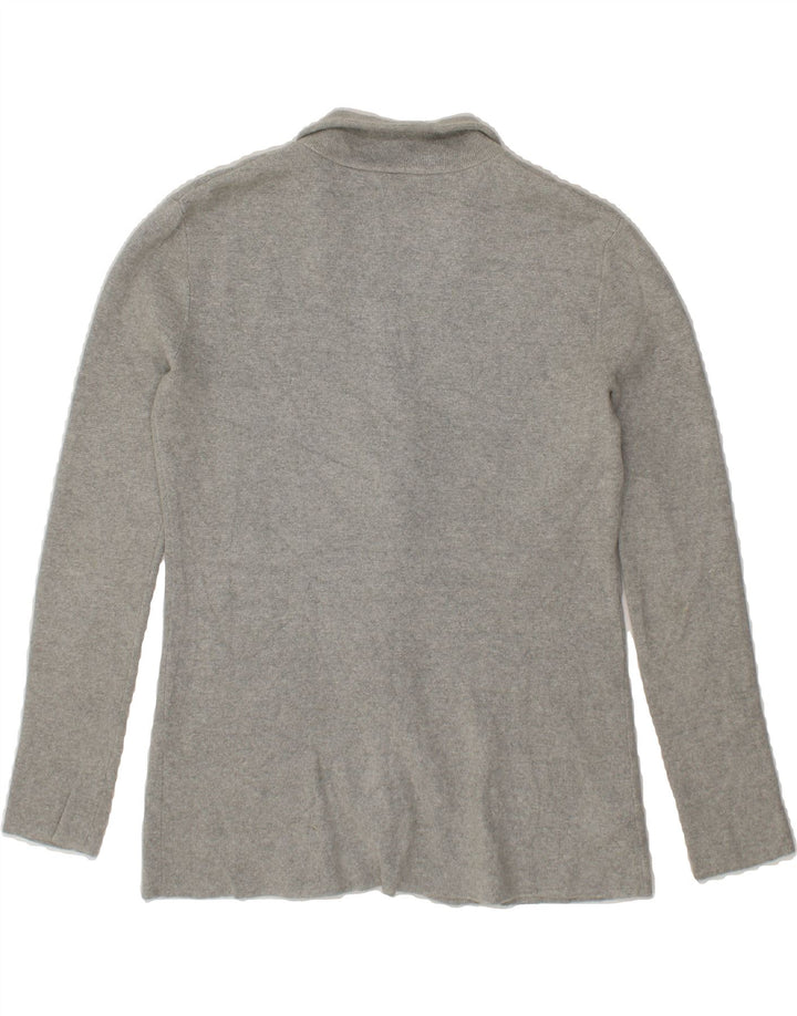 J. CREW Womens Oversized Knit 2 Button Blazer Jacket UK 6 XS Grey Cotton Vintage J. Crew and Second-Hand J. Crew from Messina Hembry 