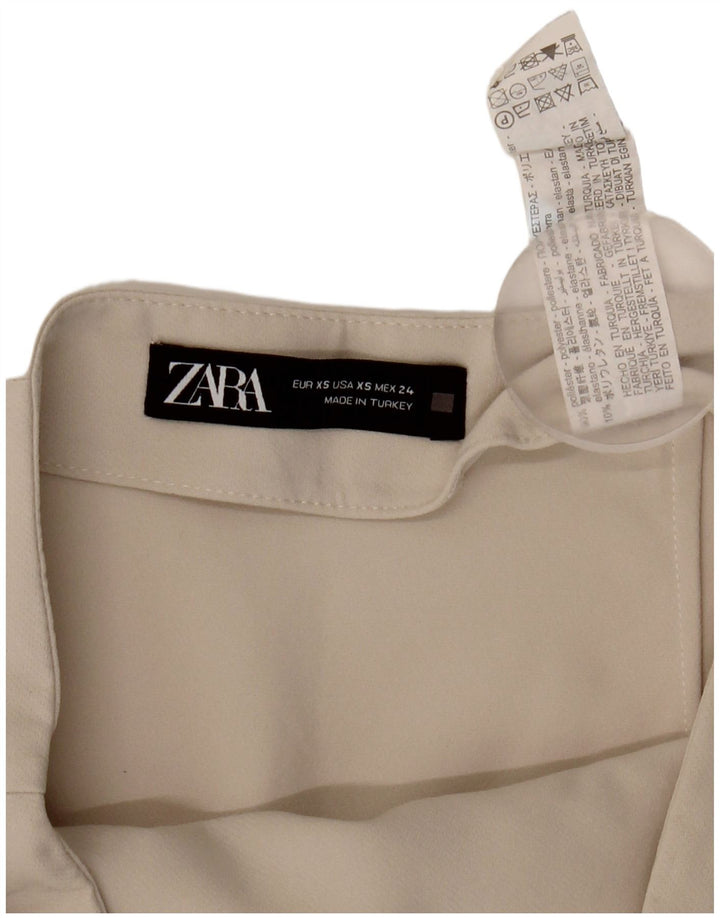 Zara Womens Skort UK 4 XS Beige Polyester