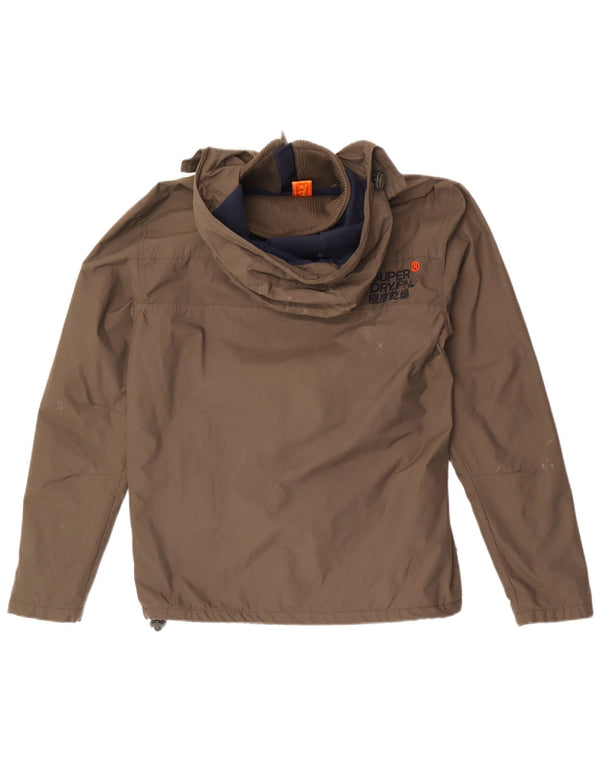 Superdry Herre The Windhiker Hooded Windbreaker Jacket UK 36 Small Khaki