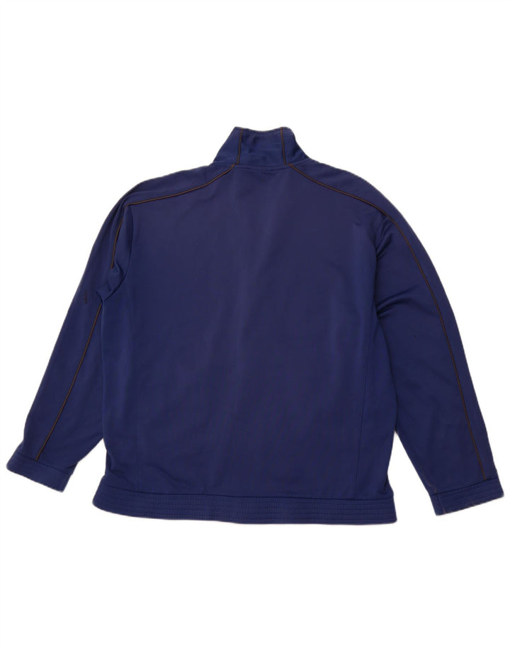 CHAMPION Mens Tracksuit Top Jacket Large Navy Blue Polyester