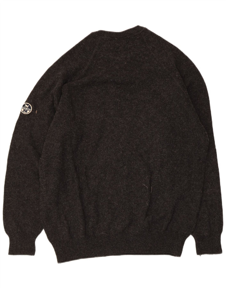 North Sails Pull à col rond pour homme en laine grise