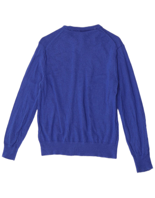 Armani Exchange Womens Boat Neck Jumper Sweater UK 14 Large Blue