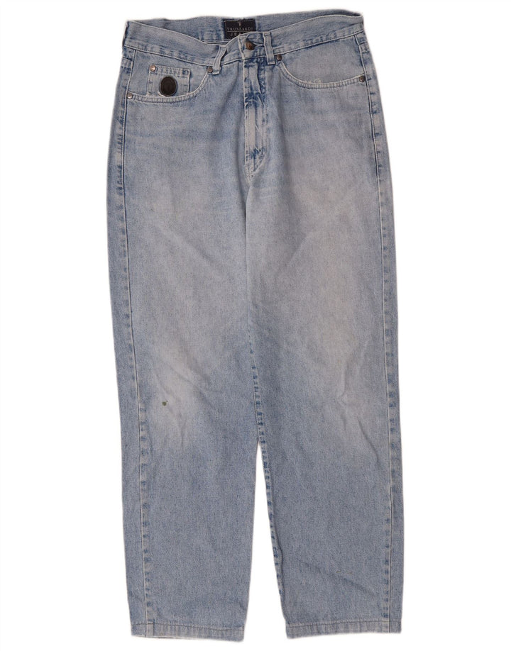 TRUSSARDI Herre tilspidsede jeans W33 L28 Blå