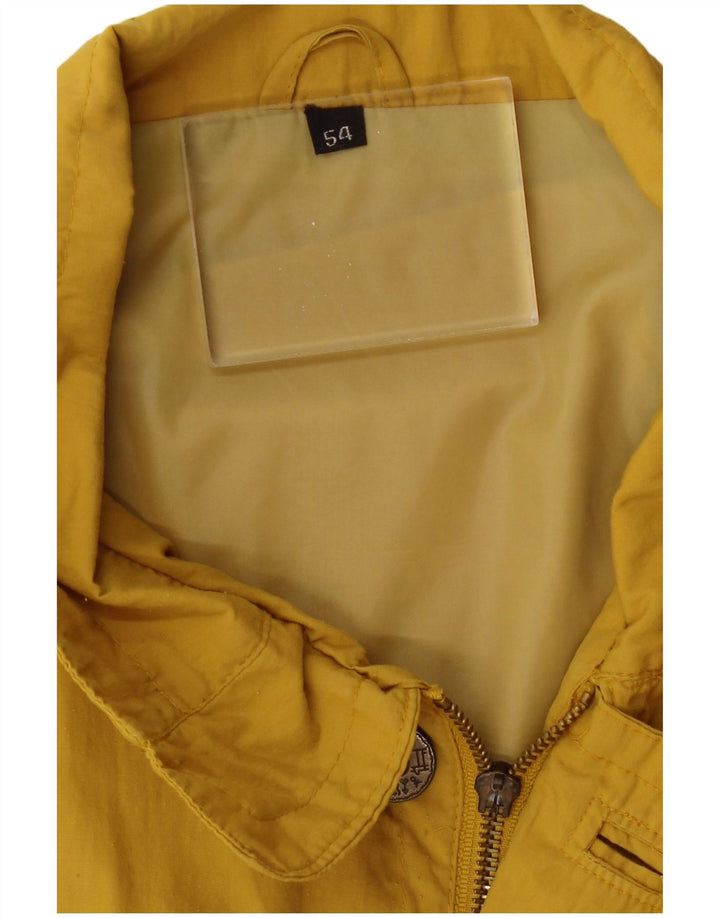 VINTAGE Womens Utility Jacket IT 54 3XL Gul Polyester