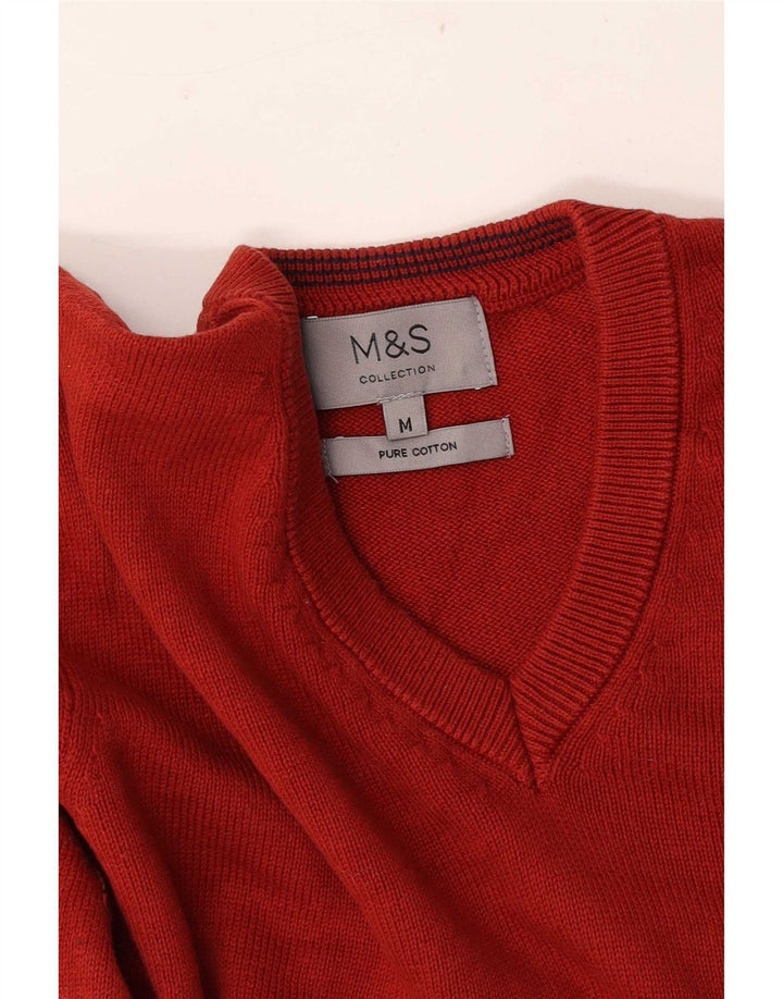 Marks & Spencer Herre V-hals sweater Medium Rød