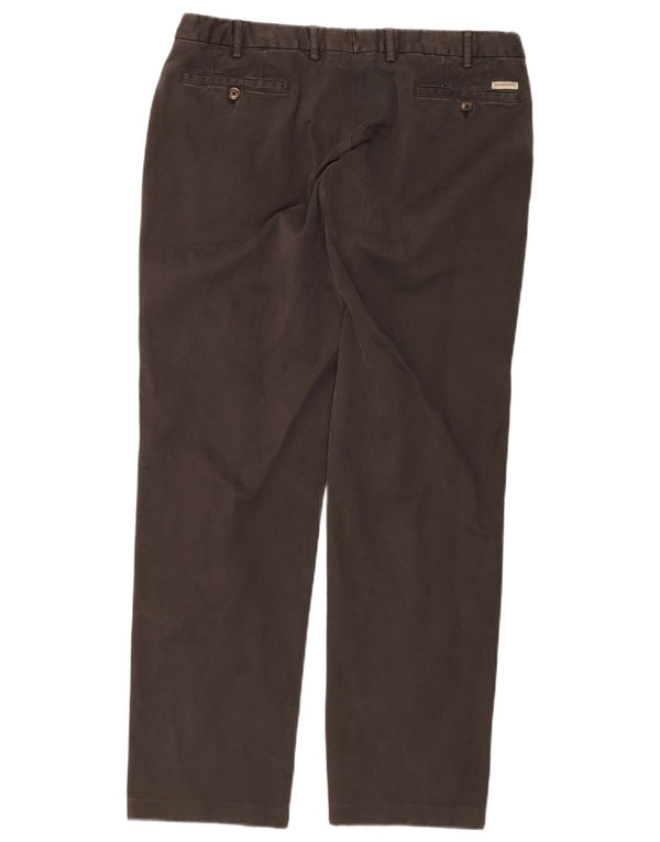 Burberry Pantalón chino recto para hombre IT 52 W38 L30 Algodón gris