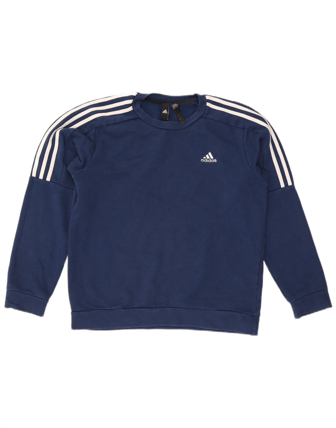 Adidas Mens Sweatshirt Jumper Small Navy Blue Cotton