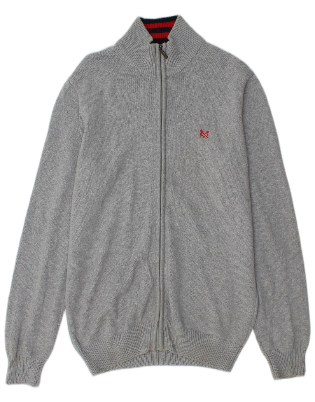 CREW TØJ Herre cardigan sweater Medium Grå Bomuld