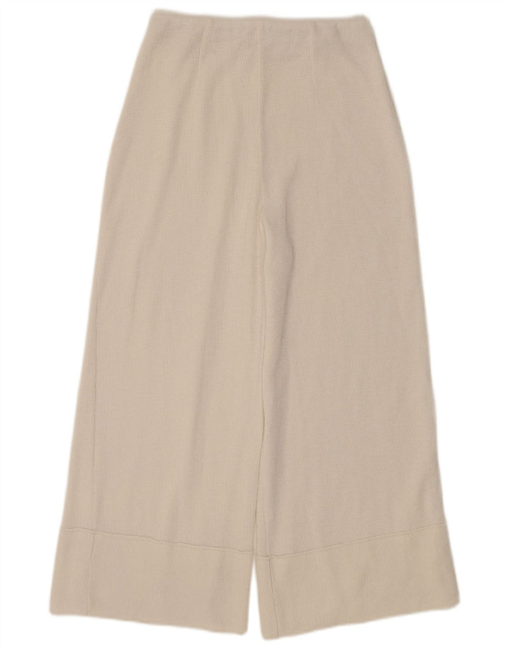Zara Womens Capri Tracksuit Trousers UK 10 Small  White