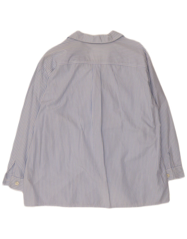 Marina Rinaldi Womens Loose Fit Shirt Size 21 Medium Blue Striped Cotton