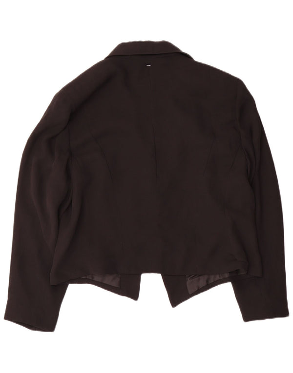 Dorette Womens Crop 1 Button Blazer Jacke IT 42 Medium Black Floral