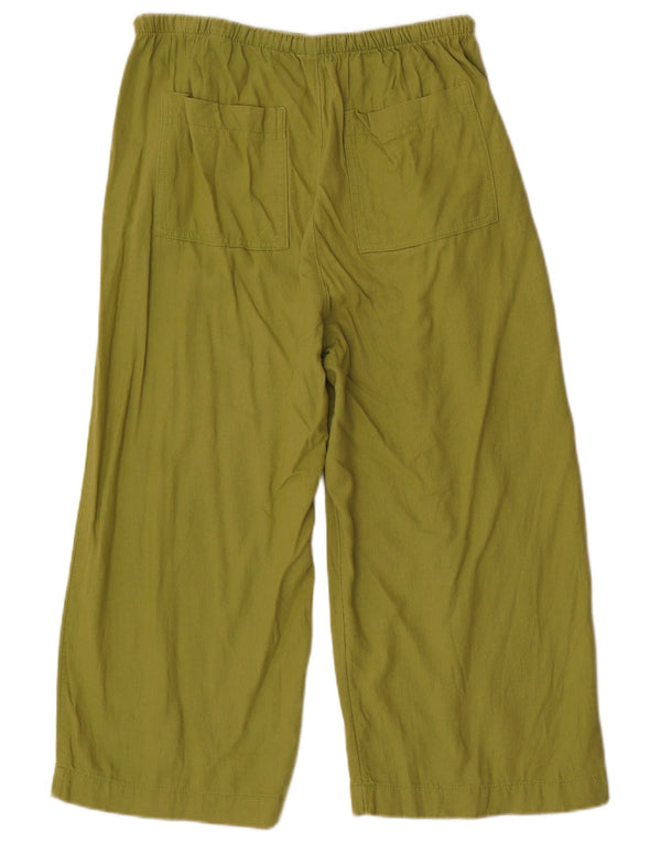 Marks & Spencer Dame Capri Bukser med høj talje UK 12 Medium W34 L22 Grøn