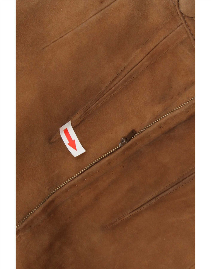 Vintage Damen Wildlederrock W26 Small Beige