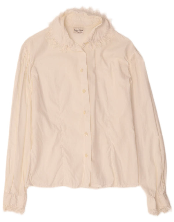Byblos Chemisier pour femme UK 44 Blanc moyen