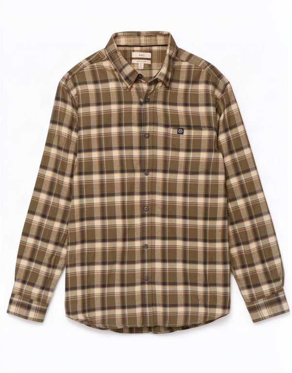 Camicia in flanella da uomo Marks & Spencer 2XL cotone a quadri verde