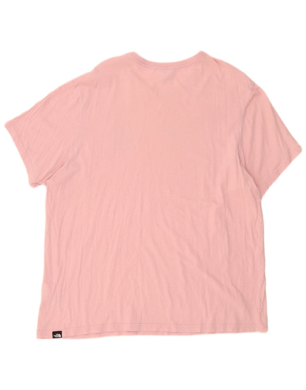 The North Face Mens T-Shirt Top XL Pink Cotton