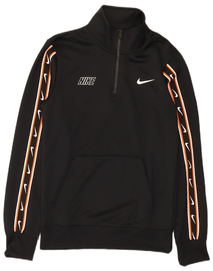Nike Herre grafisk sweatshirt med lynlåshals XS sort polyester