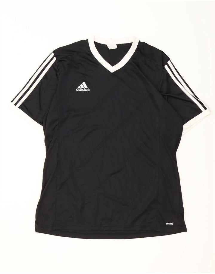 T-shirt Adidas Climalite da uomo Top XL poliestere nero