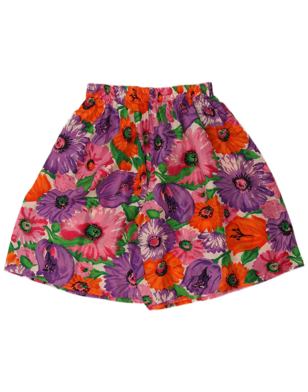 Authentische Damen-Freizeitshorts UK 14 Medium W28 Mehrfarbige Blumenseide