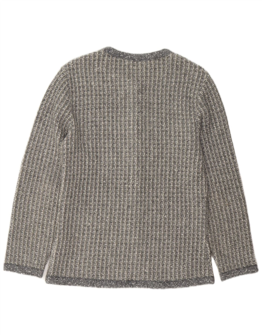 Maglione cardigan da donna Penny Pull UK 16 grande acrilico grigio