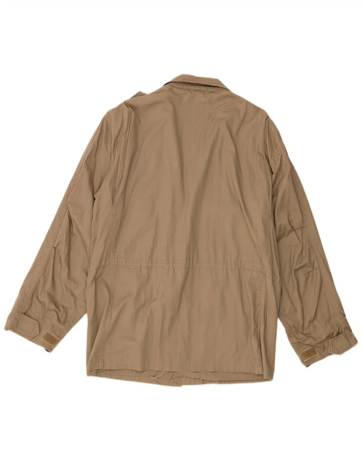 Wilker Mens Military Jacket UK 38 Medium Beige Cotton