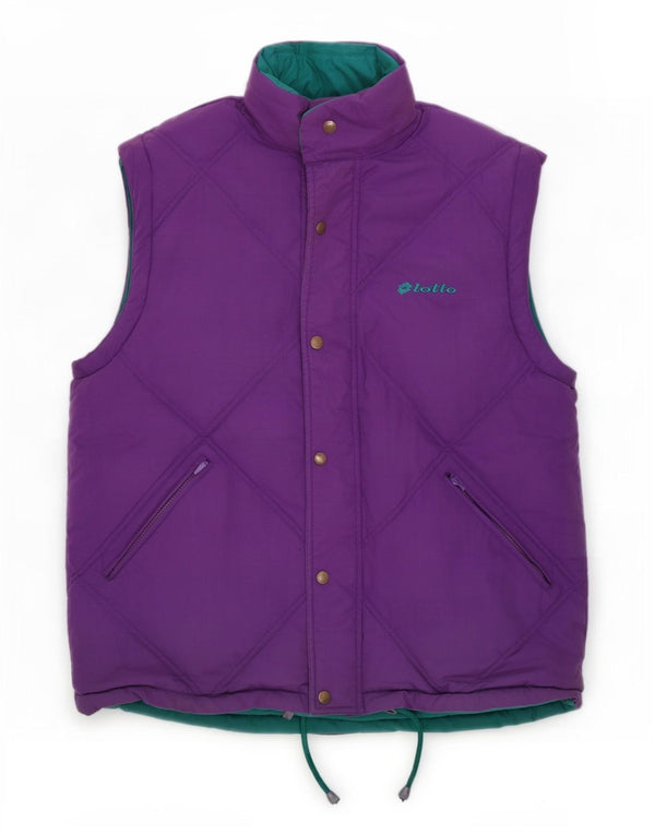 Lotto Mens Reversible Padded Gilet UK 40 Large Purple Polyester