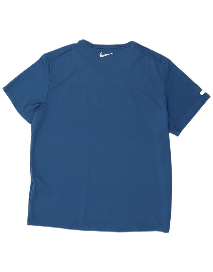Nike Mens Dri Fit Graphic T-Shirt Top XL Blue Polyester