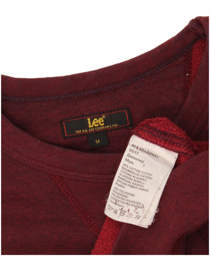 Lee Mens Sweatshirt Jumper Medium Maroon Cotton