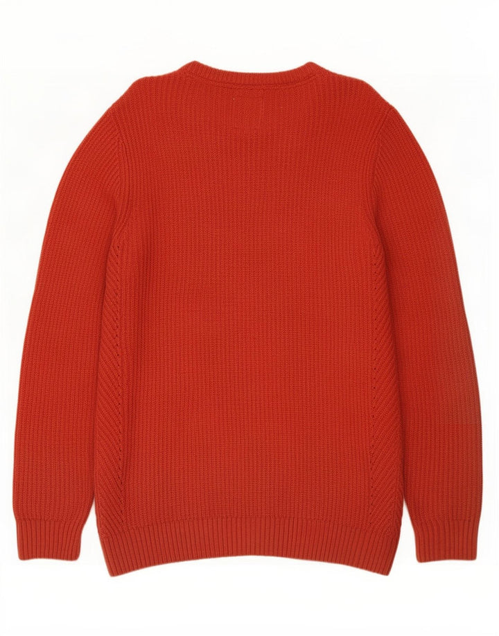 Fat Face Mens Boat Neck Jumper Sweater Medium Red Cotton
