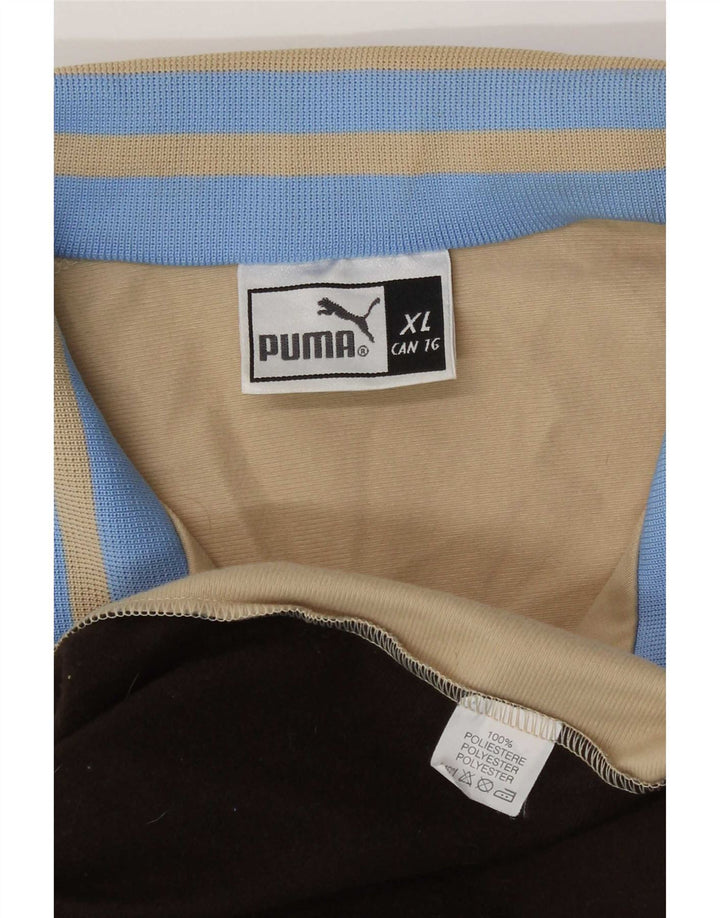 Puma Mens Tracksuit Top Jacket XL Beige Colourblock Polyester