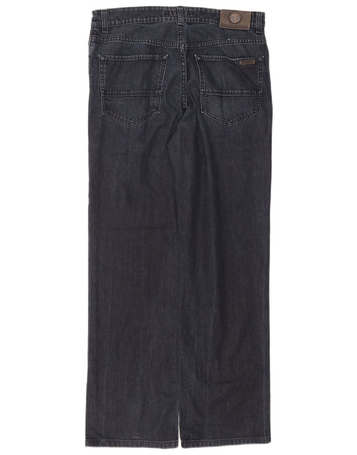 Trussardi Mens Straight Jeans W34 L30 Navy Blue