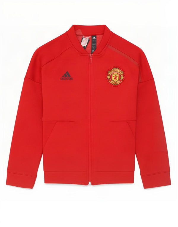 Adidas Boys Manchester United Graphic Tracksuit Top Jacket 9-10 Years Red
