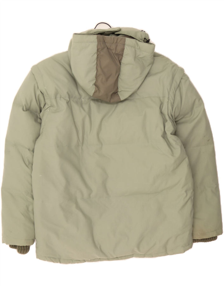 FILA Mens Hooded Padded Jacket UK 40 Large Green Polyamide Vintage Fila and Second-Hand Fila from Messina Hembry 