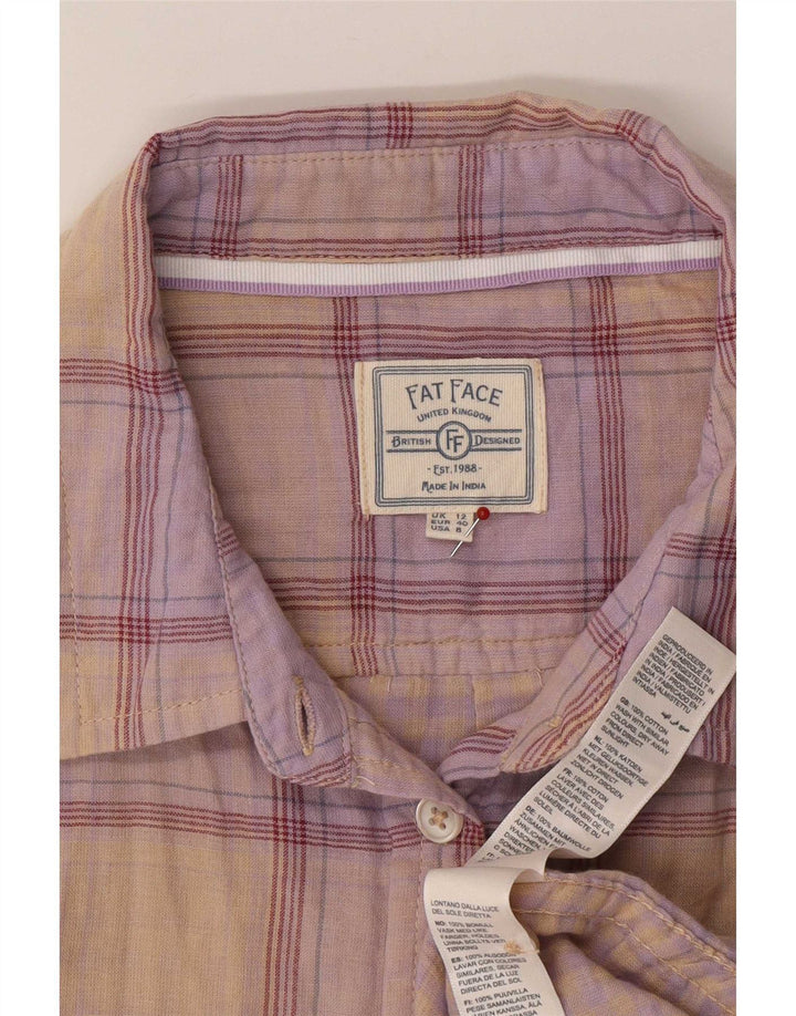 Camisa para mujer Fat Face UK 40 Medium Algodón a cuadros multicolor