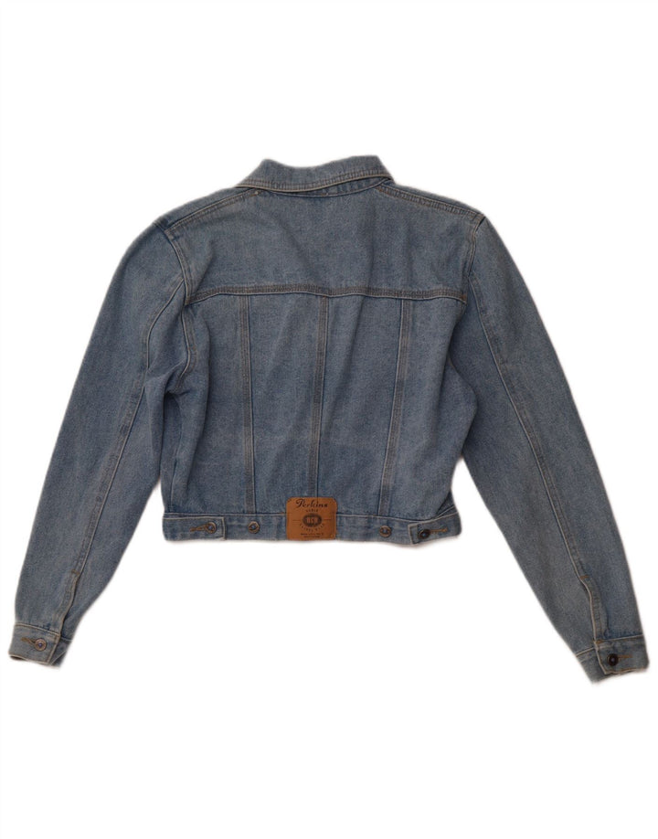 DOROTHY PERKINS Womens Crop Denim Jacket UK 14 Medium Blue Cotton