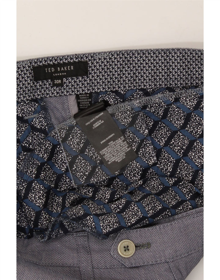 TED BAKER Womens Slim Suit Trousers W30 L31 Grey Cotton Vintage Ted Baker and Second-Hand Ted Baker from Messina Hembry 