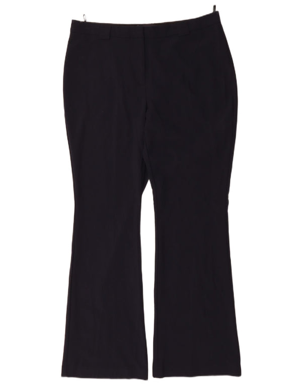 Marks & Spencer Damen-Freizeithose mit hoher Taille, UK 16, Größe L W36 L32, Marineblau
